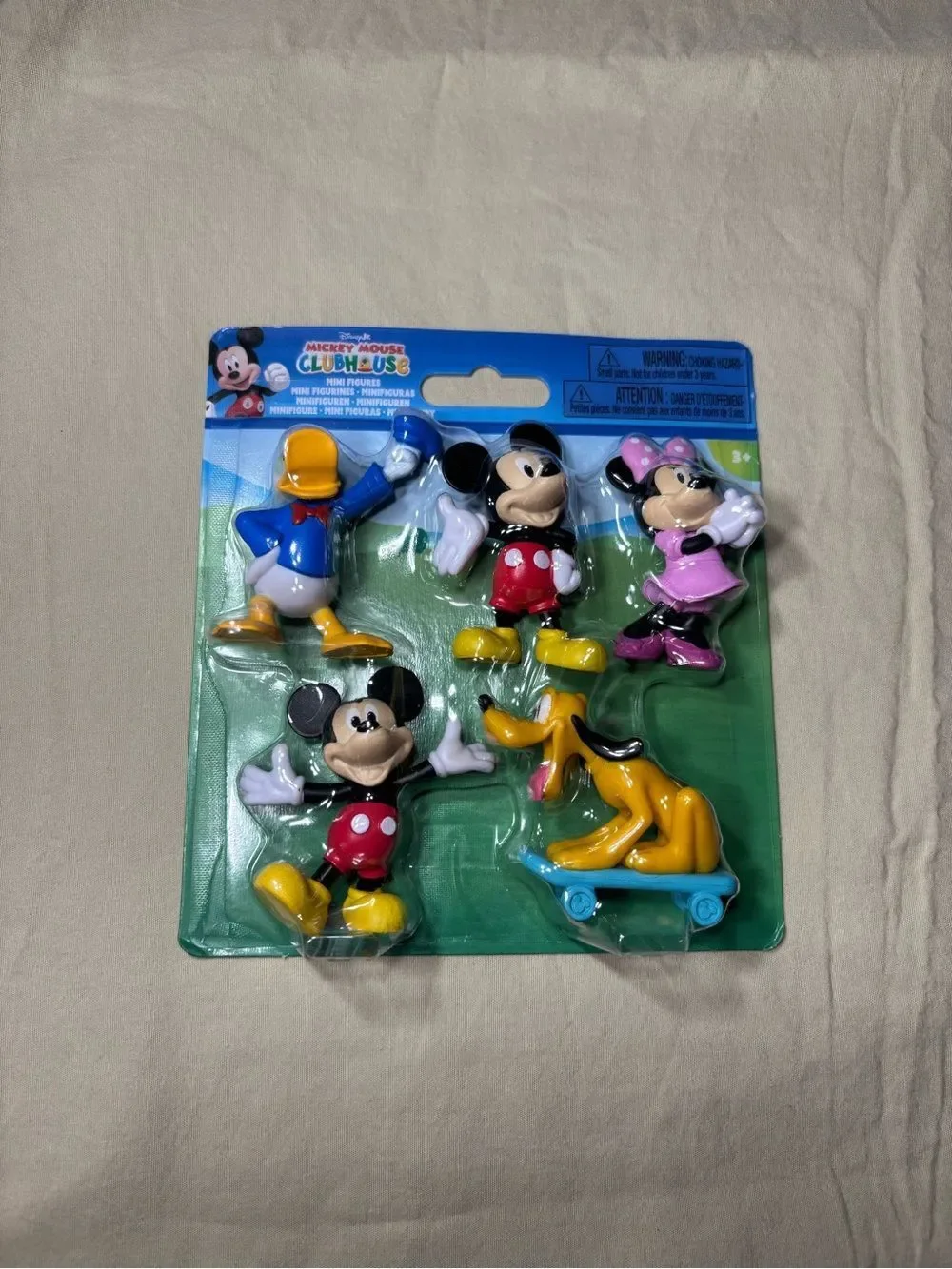 New Disney Mickey & Friends 5-Figure Playset - Red, Yellow, Blue, Pink
